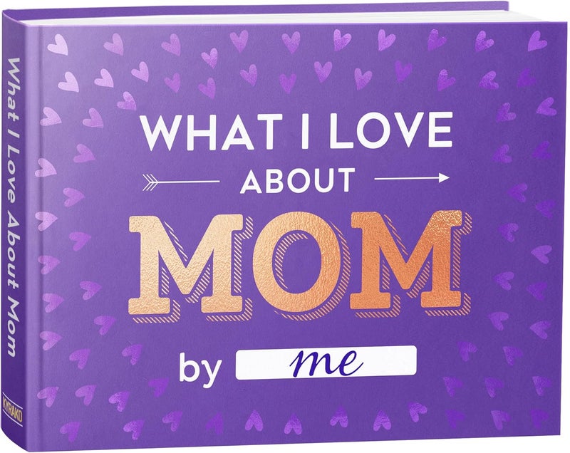 BRAVEBUG What I Love about Mom Book, Fill-in-the-Blank Book for Mom - Christmas Gifts for Mom from Daughter, Son, Kids - Birthday Gifts for Mom, Mom Birthday Gifts - Stocking Stuffer, Mom Christmas Gifts - Image 1